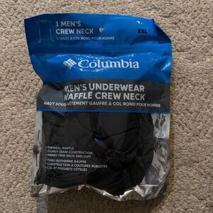 Columbia charcoal men's heather waffle crew neck Size XXL